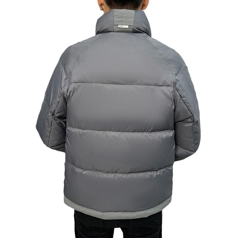 羽绒服 メンズ フード付き 防風 防水 暖かい 白ダックダウン 厚手 無地 秋冬 アウトドア 普段使い 黒 グレー