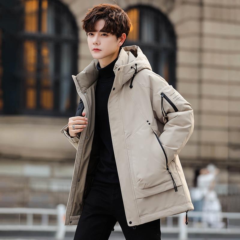 ダウンジャケット メンズ 男性用 防寒着 大码 カーキ色 ブラック 無地