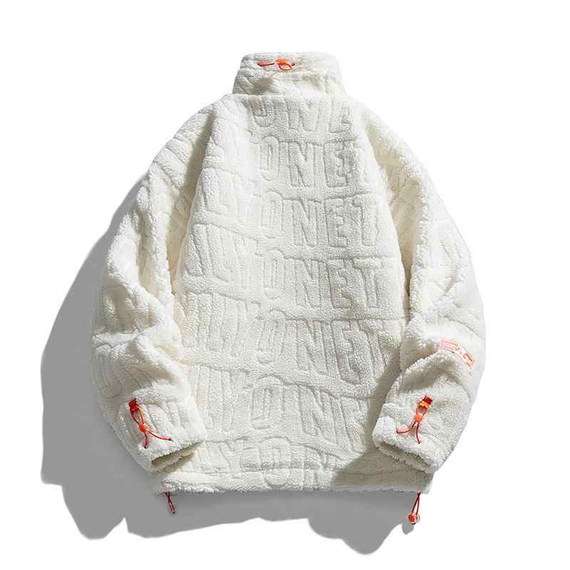 ダウンジャケット 男性用 羊羔绒 秋冬 暖かい 厚手 防寒 カジュアル ゆったり アウター ブルゾン ジャンパー コーデュロイ ポリエステル 黒 白 グレー