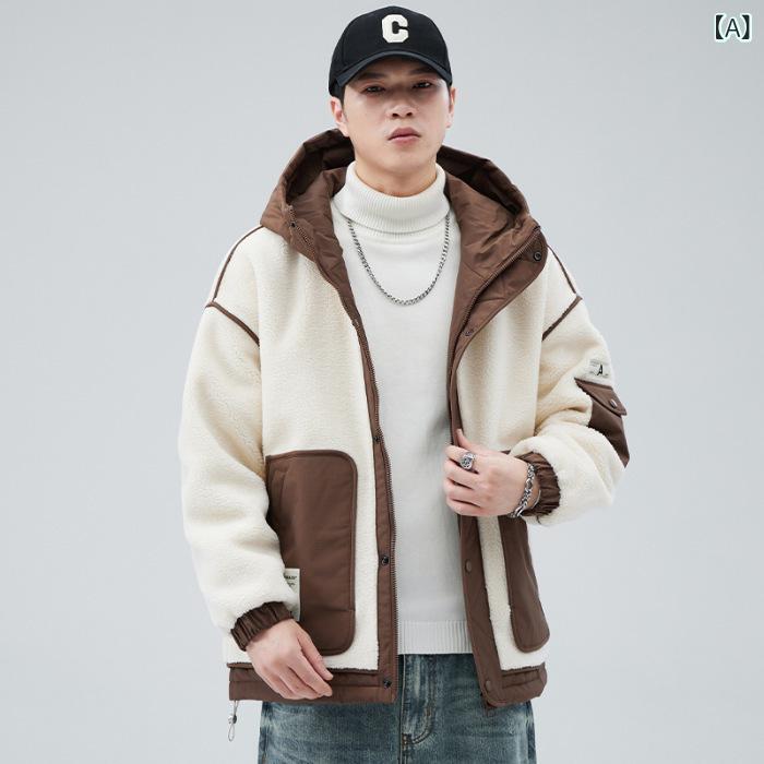 羽绒服 男性用 防寒 アウター 秋冬 暖かい 大きいサイズ フード付き 550フィルパワー ポリエステル カフェブラウン