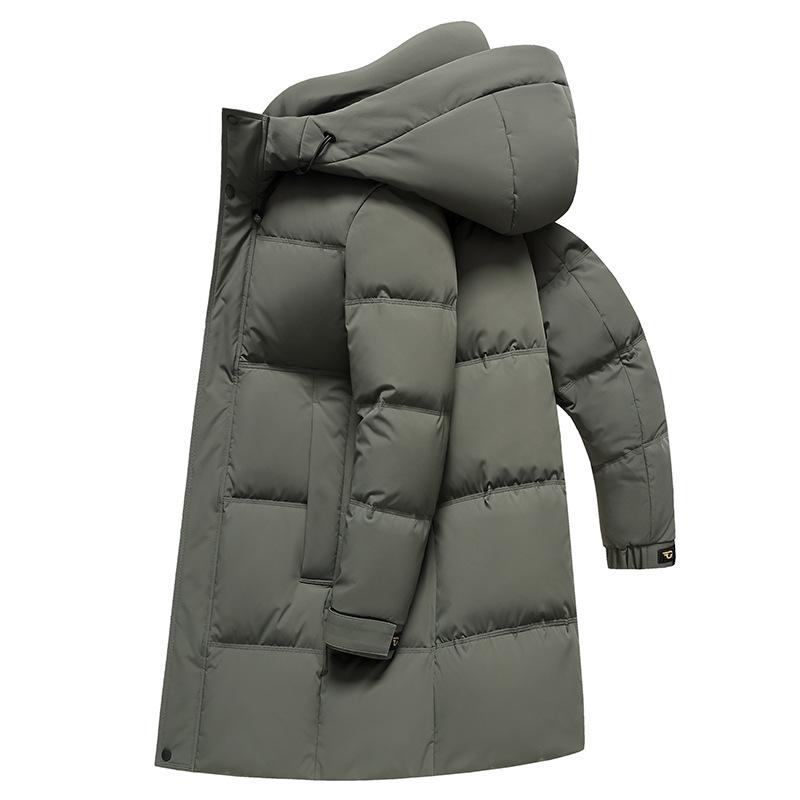 羽绒服 メンズ 男性用 ビジネス カジュアル 中綿入り フード付き ジャケット アウター コート 防寒 撥水 ポリエステル 黒 ブラック 秋冬