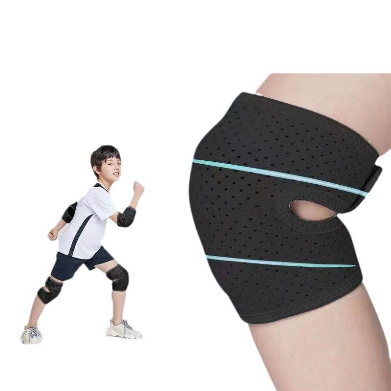 护膝 子供用 通気性 調節可能 サッカー バスケ バレーボール スケボー 自転車 膝当て 膝プロテクター ..