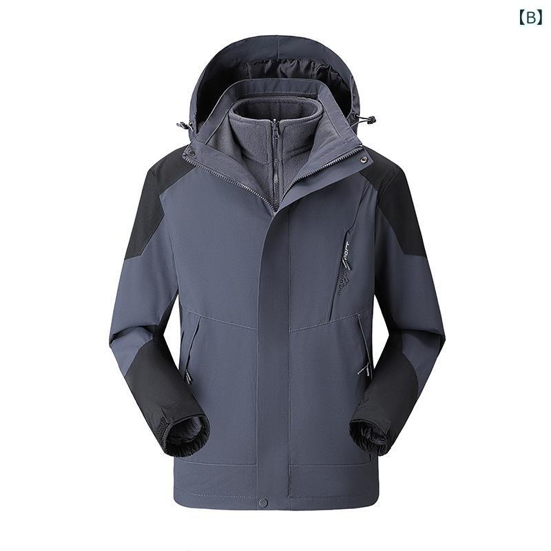 マウンテンパーカー 男女兼用 登山ウェア アウトドア 撥水 防風 防寒 ジャケット 取り外し可能 黒 グレー 白 ピンク 緑 紫 デニムブルー M L XL 2XL 3XL 4XL 5XL 3