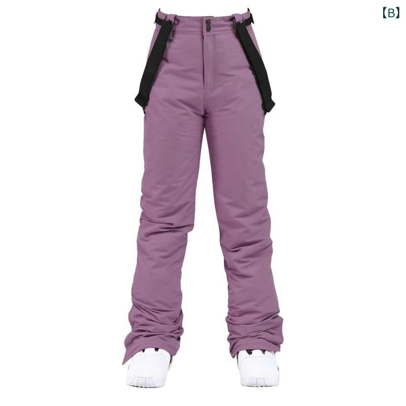スキーパンツ 男女兼用 防風 防潑水 保温 厚手 スキーウェア サロペット スノーボード アウトドア 白色 紫 紺色 黒 灰色 水色 ピンク 緑 カーキ XS S M L XL XXL XXXL 3