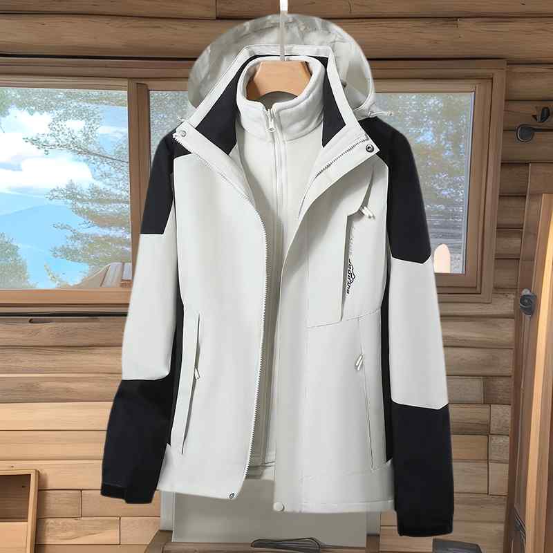 マウンテンパーカー レディース メンズ 防寒着 秋冬 防水 登山ウェア 取り外し可能 フリース裏地 アウ..