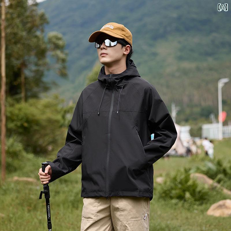 シャドーテールのマウンテンパーカー メンズ レディース 防風 防水 登山ウェア アウトドアウェア 取り外し可能 ダウンインナー付き 防寒 保温 ジャケット 釣り スキー スケートボード トレッキング 秋冬｜アングル2