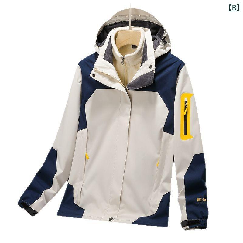 マウンテンパーカー レディース メンズ 取り外し可能 防寒着 登山ウェア アウトドアウェア 秋冬 速乾性 2