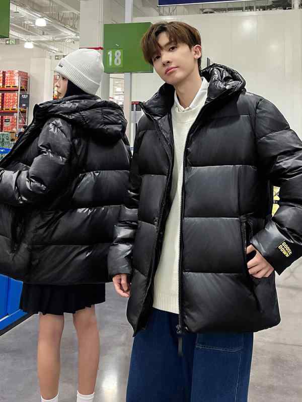 羽绒服 男女兼用 黒 ダウンジャケット フード付き 厚手 防寒 撥水 アウター ブラック ポリエステル 秋冬