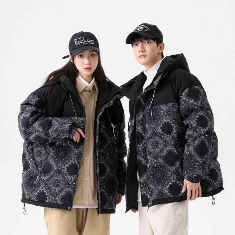 羽毛布団 男性用 フード付き スポーツスタイル 黒 白 青 防寒 撥水 ポリエステル ゆったりサイズ