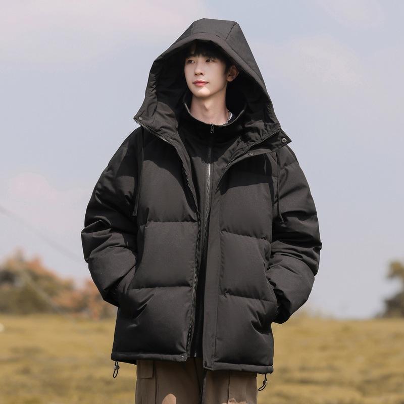 羽绒服 メンズ 秋冬 立襟 撥水 防寒 軽量 学生 スポーツ アウトドア ブラック オートミール ポリエステル