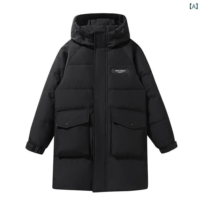 羽绒服 メンズ 中綿入りジャケット 防風 撥水 防寒 アウター フード付き ブラック カーキ イエロー 普段使い アウトドア 秋冬