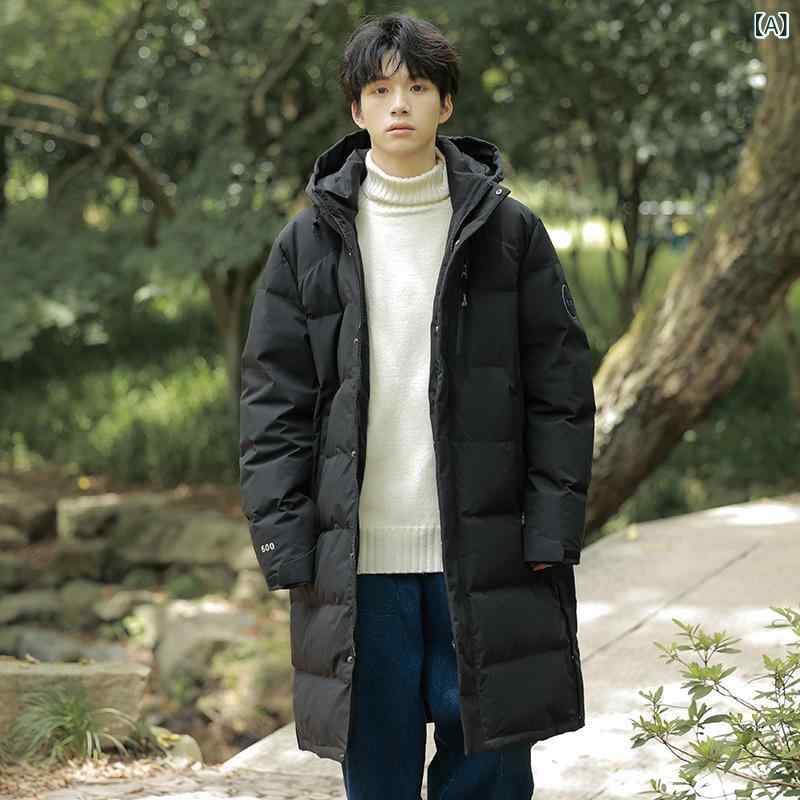 羽绒服 男性用 中綿入りジャケット フード付き 防風 防寒 撥水 厚手 黒 白 アウター ジャンパー ブルゾン カジュアル スポーティー アウトドア 普段使い 秋冬