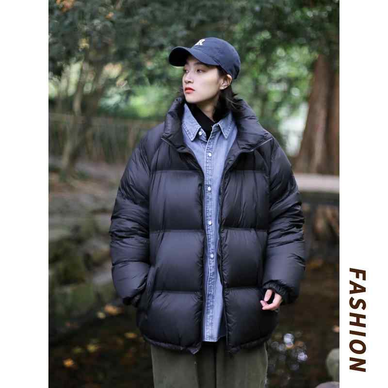 ダウンジャケット 男性用 冬季 アウトドア 日本製 シティボーイ風 厚手 ホワイトダックダウン アウター 襟付き ブラック オレンジ