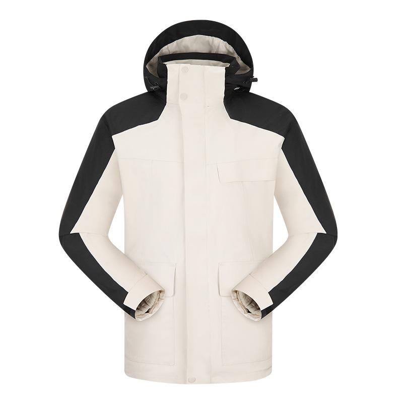 マウンテンパーカー メンズ レディース 取り外し可能 2点セット 防水 防風 防寒 登山 アウトドア ジャ..