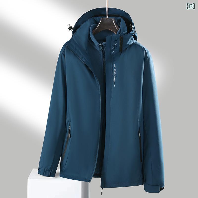 シャドーテールのマウンテンパーカー メンズ レディース 防風 防水 登山ウェア 裏起毛 フリース 取り外し可能 アウトドア ジャケット 男女兼用 秋冬｜アングル3
