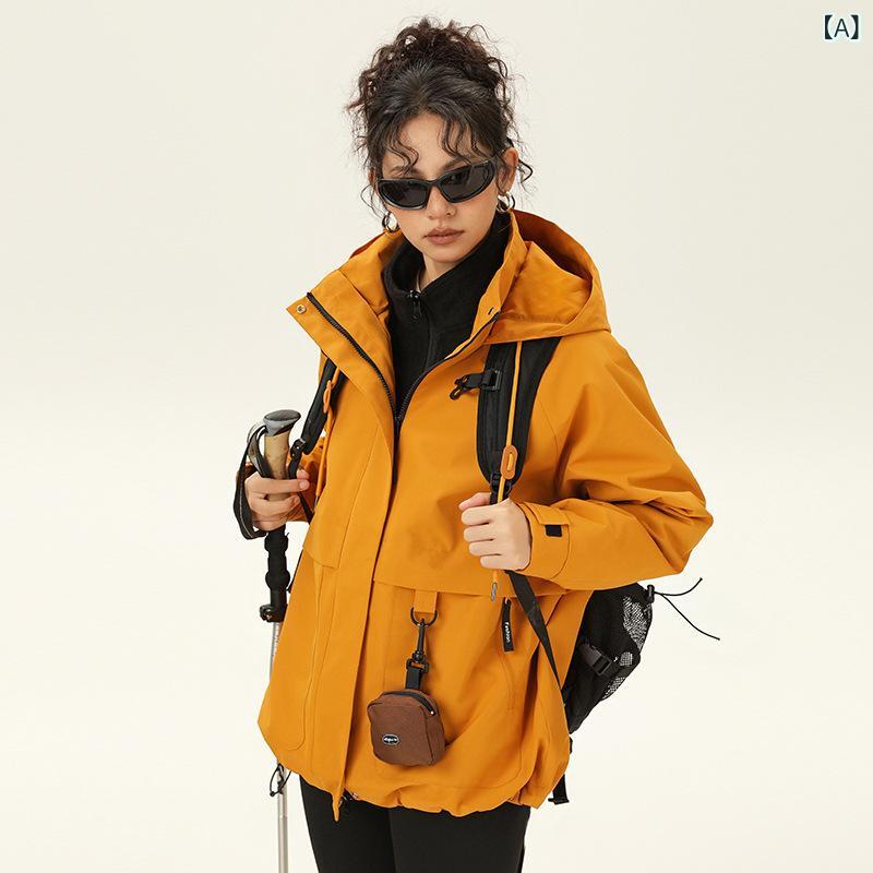 マウンテンパーカー レディース 春秋冬 登山 防風 防水 ジャケット アウター 3way ...