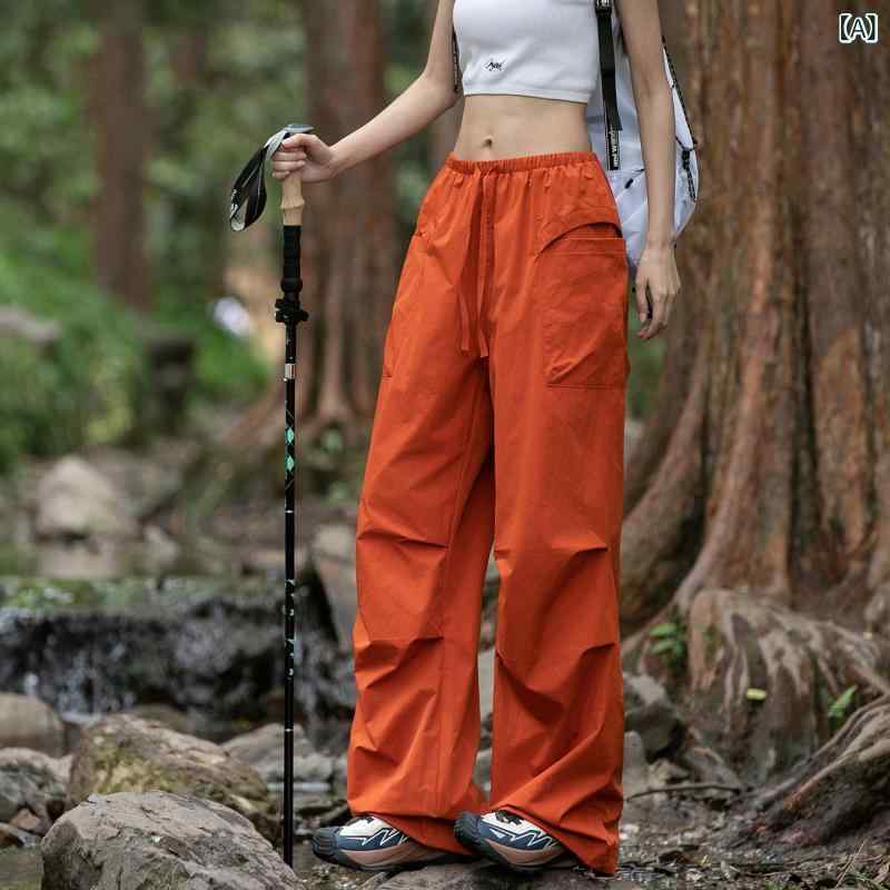 シャドーテールのパンツ レディース アウトドア 登山用パンツ 山系 トレッキングパンツ 速乾パンツ 作業ズボン 春秋 スポーツ ウェア 撥水加工 カーキ オレンジ パープル ブルー ブラック｜アングル2