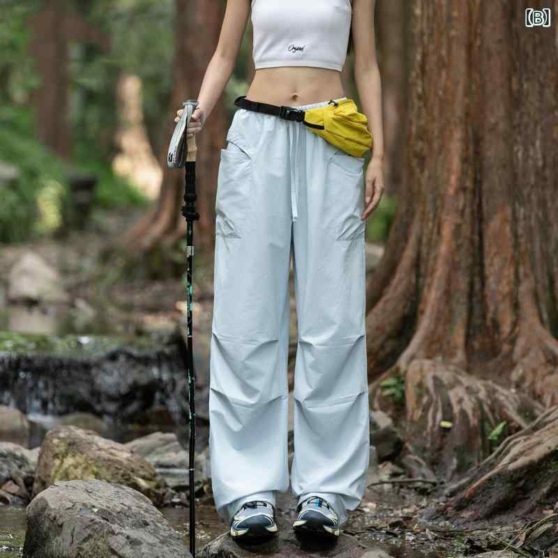 シャドーテールのパンツ レディース アウトドア 登山用パンツ 山系 トレッキングパンツ 速乾パンツ 作業ズボン 春秋 スポーツ ウェア 撥水加工 カーキ オレンジ パープル ブルー ブラック｜アングル3