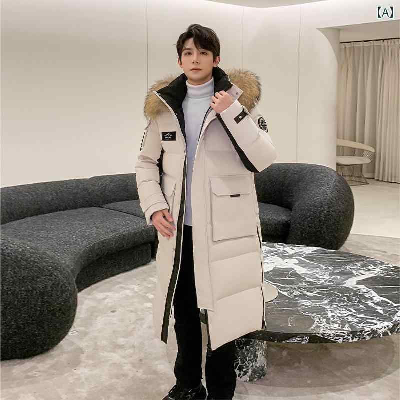 羽绒服 男性用 レディース 極寒地対応 グースダウン コート フード付き 立襟 防寒 保温 アウター 秋冬 アウトドア カジュアル 普段使い ブラック オートミール