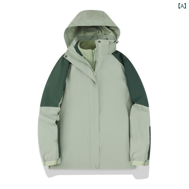 マウンテンパーカー メンズ レディース 取り外し可能 防風 防水 保温 アウター ジャケット 男性用 女性用 秋冬 アウトドア 登山 釣り キャンプ スキー 深灰 黒 白 赤 緑 カーキ 紺色 S M L XL XXL XXXL 4XL 2
