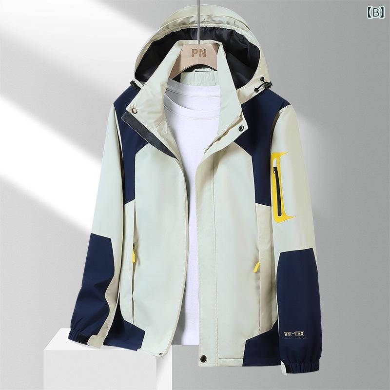 マウンテンパーカー 男女兼用 防風 防雨 ジャケット アウター 登山 スキー ウェア ...