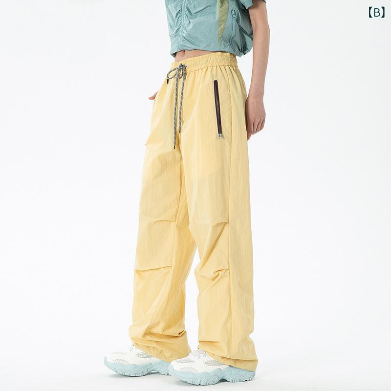 アウトドアパンツ レディース メンズ 撥水 防風 薄手 ワイドレッグパンツ 登山パン...