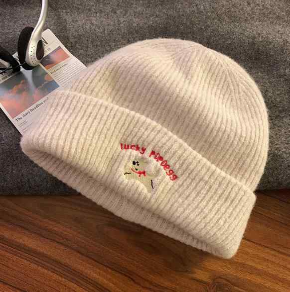 ・製品カテゴリ: ニット帽・流行の要素: 犬・適合シーズン: 冬、秋・帽子のトップスタイル: 鐘形・帽子のつばのスタイル: つばなし・カラー: ブラック、ホワイト、グレー、ダークグレー、ワインレッド、カーキ・サイズ: M（56-58cm）・...