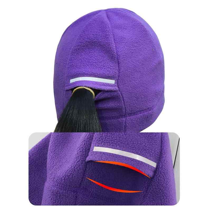 帽子 レディース ランニング スポーツ帽子 薄手 フリース 暖かい 防風 汗吸収 速乾 ポニーテール 秋冬