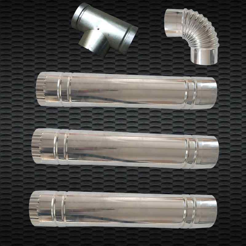 ストーブ 煙突 排気管 暖房 薪ストーブ 亜鉛メッキ鋼板製 耐熱 排煙管 ストーブ用品