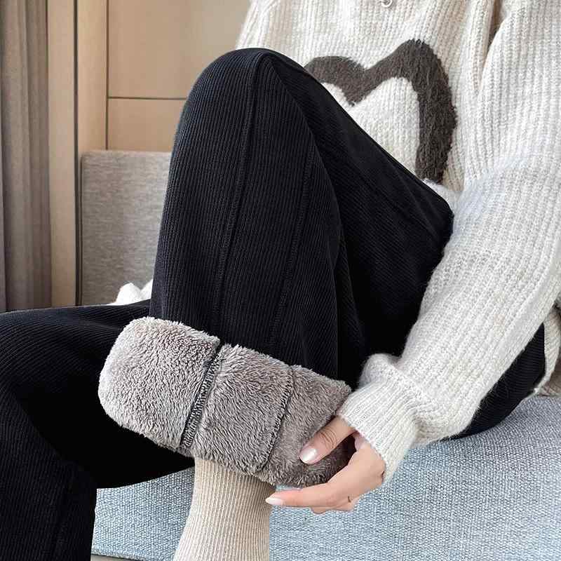 パンツ レディース 大きいサイズ 裏起毛 シェニール 暖か ワイドレッグ ストレート ゆったり ズボン ボ..