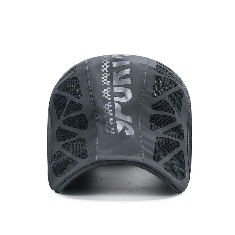 帽子 男性用 速乾性 通気性 スポーツ ベレー帽 遮陽 紫外線対策 アウトドア キャップ 深灰色 ブラック 浅灰色 紺色 中灰色