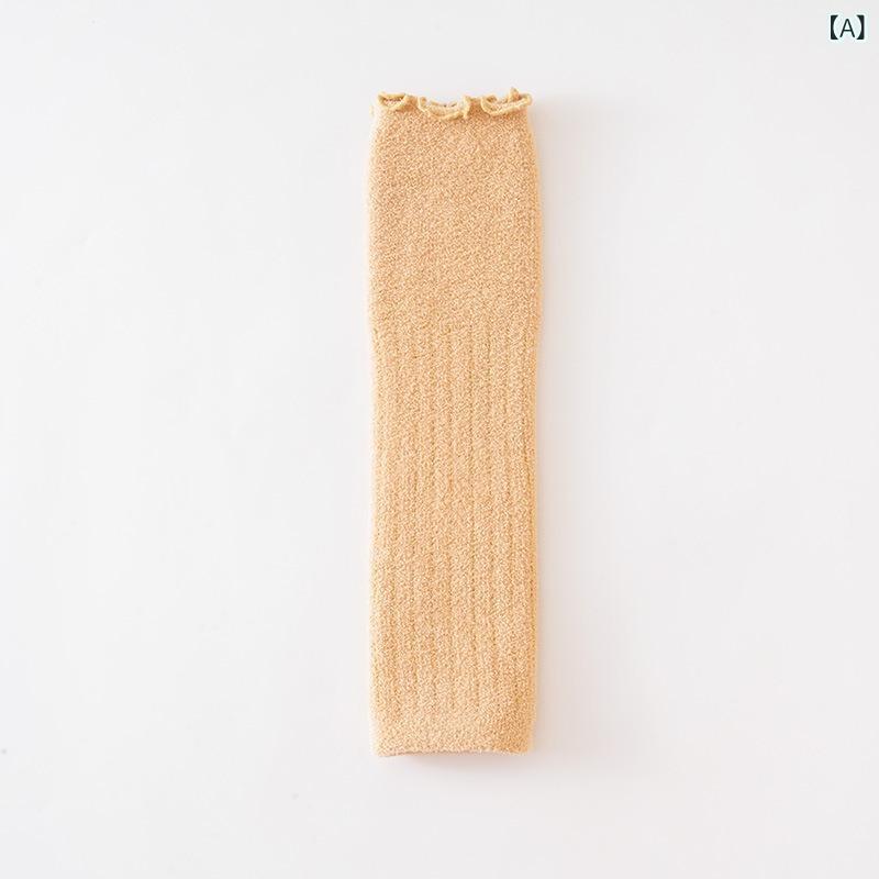 キッズ ベビー 靴下 ソックス レッグウォーマー 膝あて 珊瑚フリース サンゴフリース 暖か 厚手 通気性..