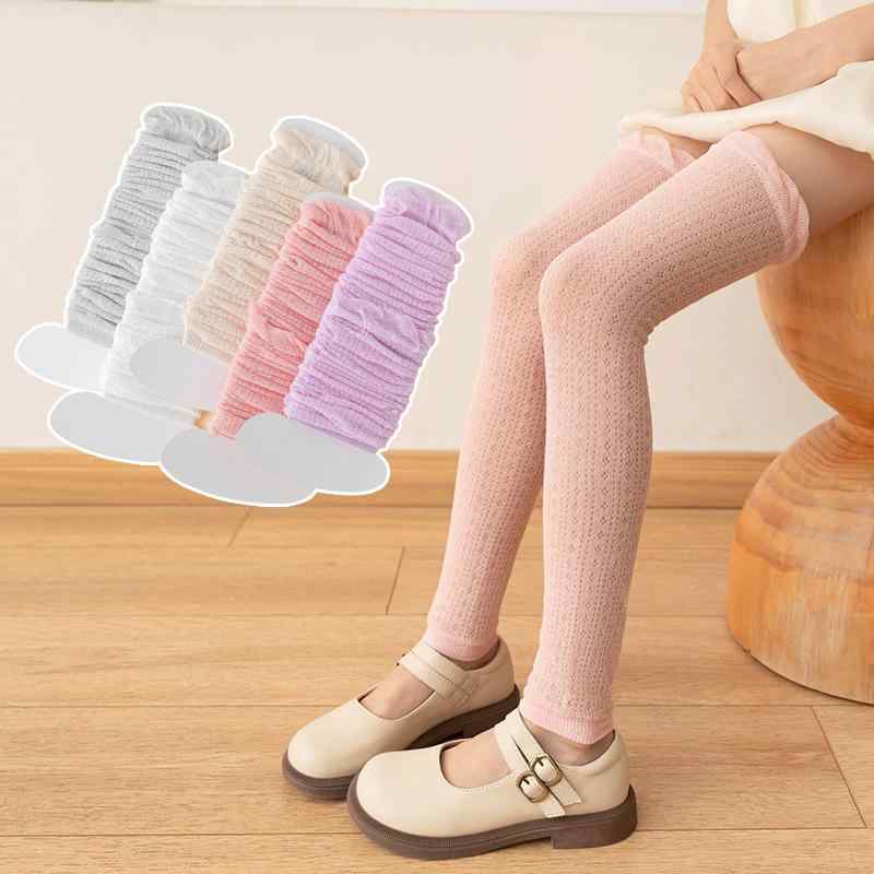 靴下 キッズ 子供 女の子 春夏 薄手 接触冷感 レッグウォーマー 3歳 4歳 5歳 6歳 7歳 8歳 9歳 10歳 11..