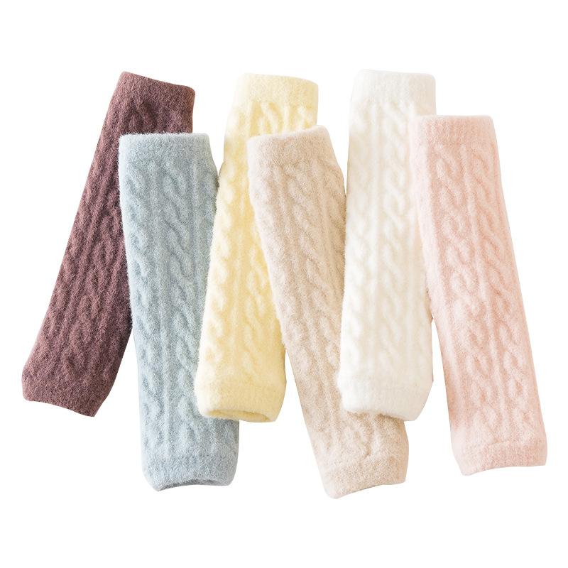 ベビー 靴下 レッグウォーマー 新生児 厚手 あったか ロング 膝上 0歳 1歳 2歳 3歳 4歳 冬 秋 かわいい パステルカラー ボーダー 無地