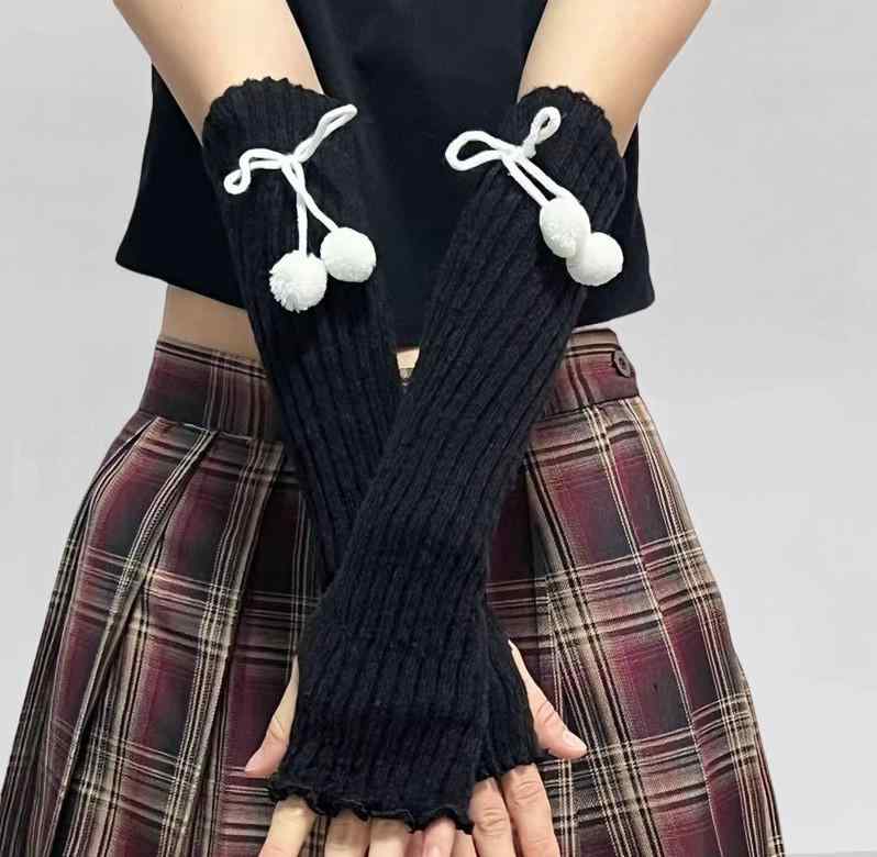 靴下 キッズ 秋冬 白色 毛糸 ニット ソックス レッグウォーマー 保温 ロリータ 学生 レース 堆堆袜