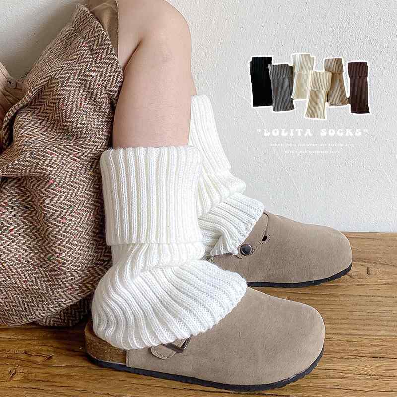 靴下 レッグウォーマー 子供 キッズ 秋冬 厚手 リブ編み 女の子 ソックス 3歳 4歳 5歳 6歳 7歳 8歳 9歳..