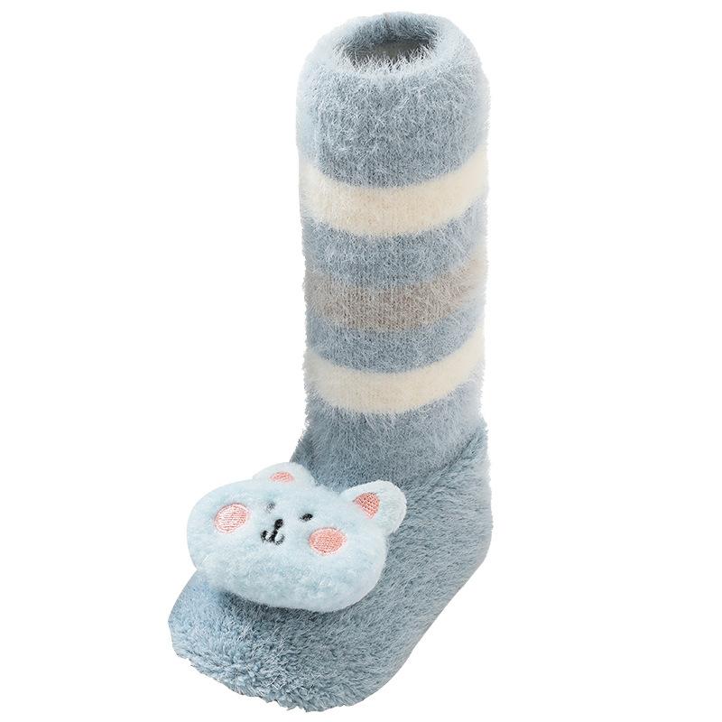 靴下 ベビー キッズ 子供用 ルームシューズ 滑り止め付き フローリングソックス 厚手 ポリエステル か..