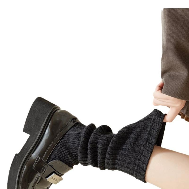 靴下 レッグウォーマー レディース 秋冬 ニット ニーハイソックス 厚手 ミドル丈 あったか 冷え取り 防..