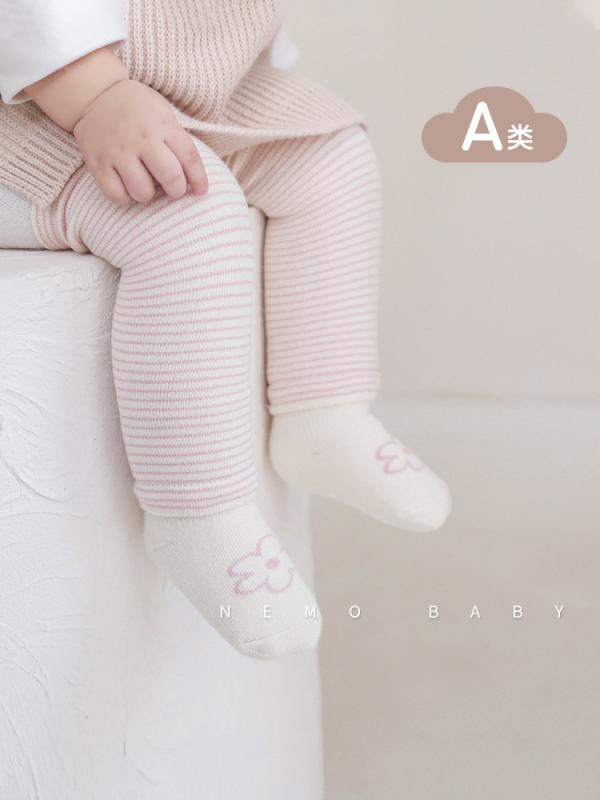 ベビー キッズ ソックス 冬用 厚手 ニット 新生児 ハイソックス 膝あて レッグウォーマー 綿 混紡 あっ..