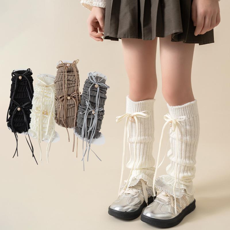 靴下 キッズ 女の子 ソックス ニーハイソックス 秋冬 あったか アクリル 無地 3歳 4歳 5歳 6歳 7歳 8歳..