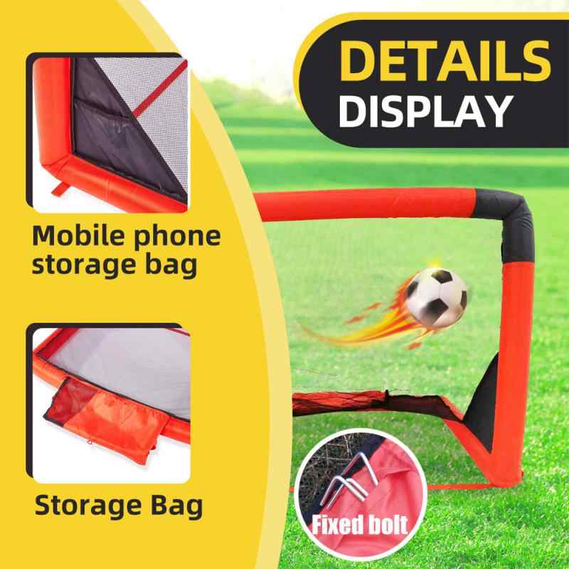 サッカーゴール 幼児 子供用 屋外 室内 ポータブル 組み立て式 ミニサッカーゴール 練習用 ネット付き ..