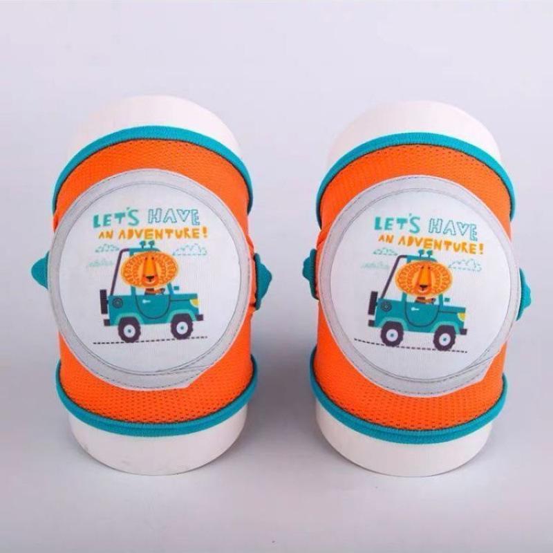 ベビー キッズ 膝当て サポーター 厚手 調節可能 子供 転倒防止 膝パッド 乳幼児 幼児 膝プロテクター 爬行 練習 1歳 2歳 3歳 ライオン ロボット ミッキー ロケット 恐竜 通気性