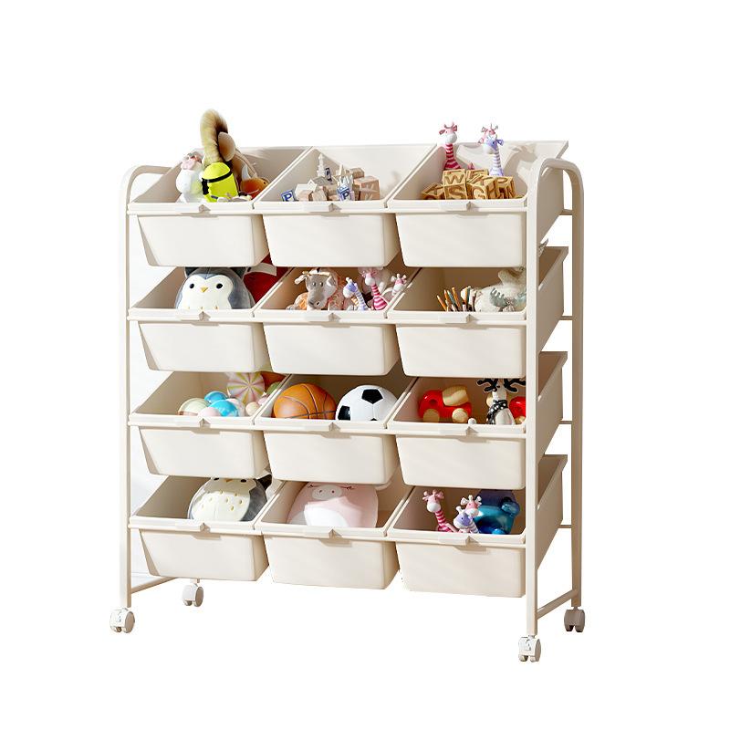 子供用おもちゃ収納ラック 絵本棚 5段 キャスター付き ランドセルラック おもちゃ箱 大容量 プラスチッ..