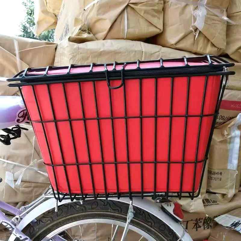 Rakuten - 自転車用バスケット 後ろ用かご 折りたたみ式 ショッピングバッグ 買い物かご 大容量 プラスチック製 通勤 通学