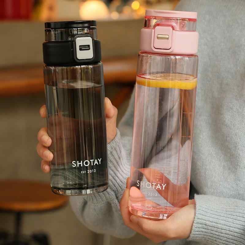 水筒 男女兼用 プラスチック製 高耐久性 耐熱 携帯用 スポーツボトル 550ml グリーン ピンク系 ホワイ..