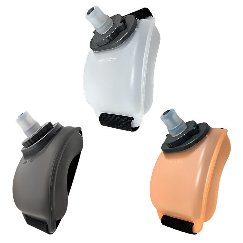 アウトドア用ハイドレーション 手首装着ボトル シリコン製 携帯式 ランニング マラソン スポーツ 運動 水分補給 ハイキング 釣り 登山 ウォーキング ジョギング 半透明