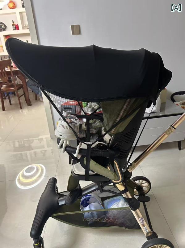 ベビーカー 日よけ サンシェード 折りたたみ式 UVカット 紫外線対策 散歩用 ポリエステル ブラック 星..