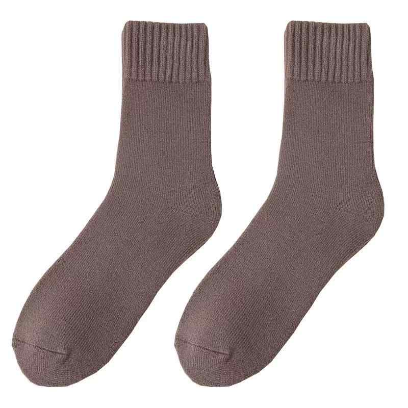 靴下 メンズ 男性用 裏起毛 パイルソックス 中丈 ウール混紡 保温 吸汗 防臭 ブラック ホワイト コーヒー ダークグレー カーキ ネイビー 秋冬