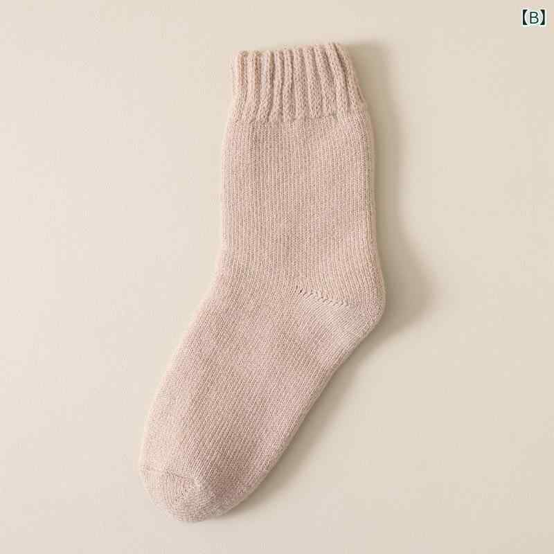 靴下 男性用 秋冬 超厚手 ウール混 あったか 中筒 紳士 カジュアル 暖かい スリーピングソックス パイルソックス 部屋履き 滑り止め 25cm 26cm 27cm 28cm