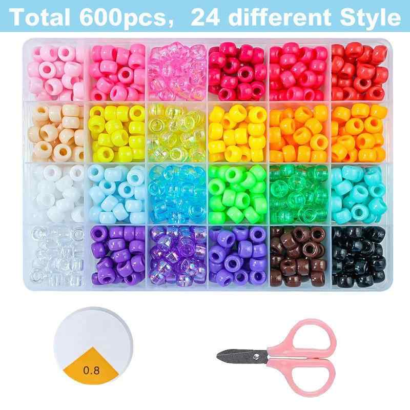 手芸キット 子供用 DIY アクセサリーキット ビーズ おもちゃ ブレスレット ネックレス 指輪 イヤリング 電気メッキ加工 プラスチック製 アソート